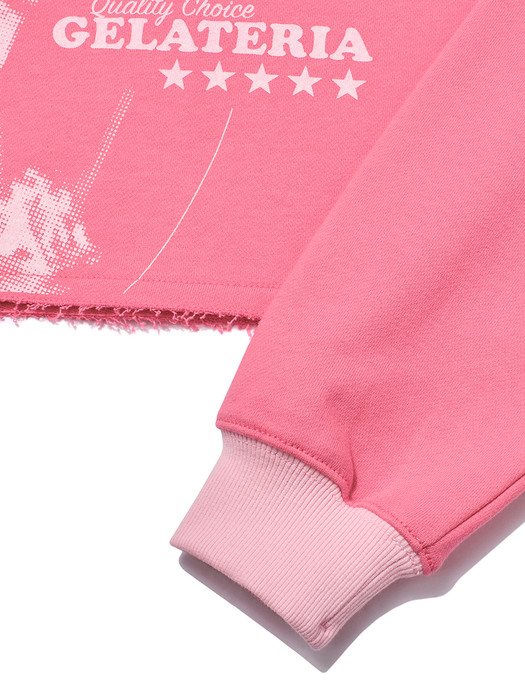 Gelateria Crop Pullover Pink