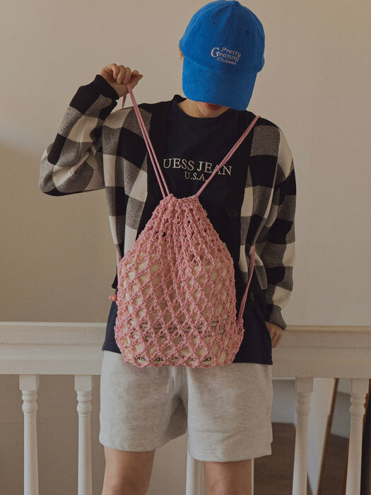 Net bag : baby pink