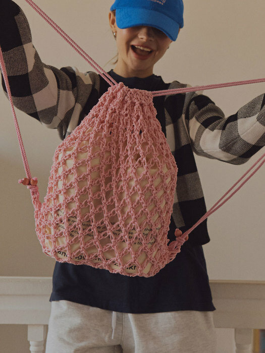 Net bag : baby pink