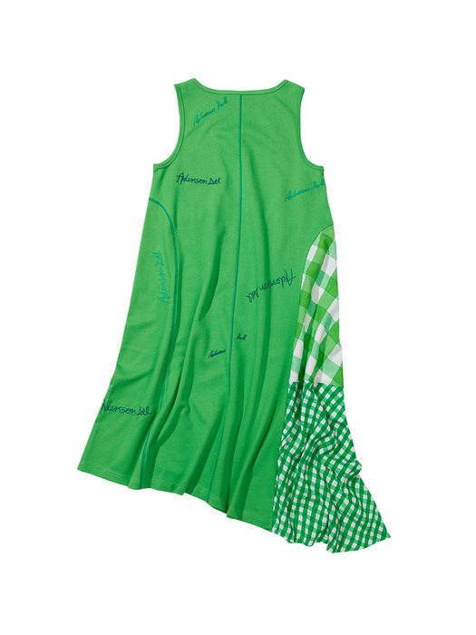 (W) ANDERSSON BELL LOGO EMBROIDERY DRESS atb749w(GREEN)