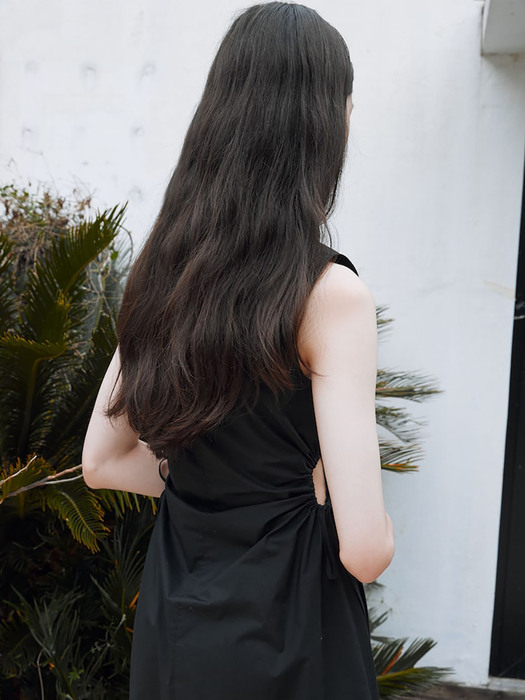 Cutout Detail Sleeveless Dress  Black (KE2571M045)