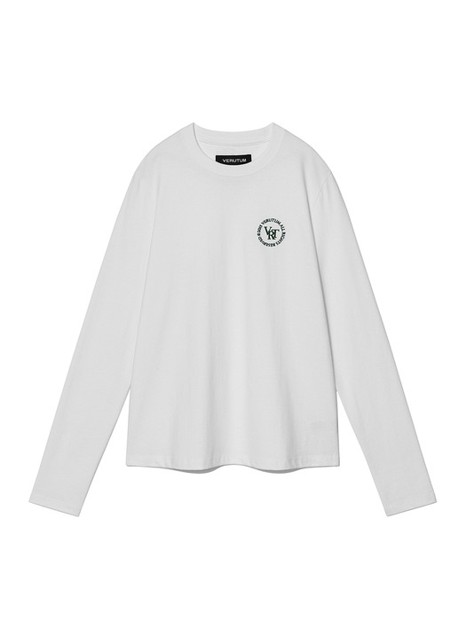 VRT Circle Logo Long Sleve T-Shirts_White_TS151W