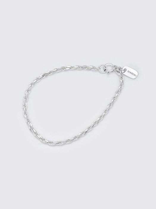 Bono twist silver chain Bracelet 보노 볼드 꼬임 체인 실버 925 팔찌