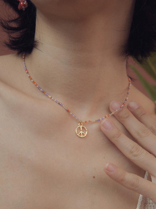 Peace on the sand necklace