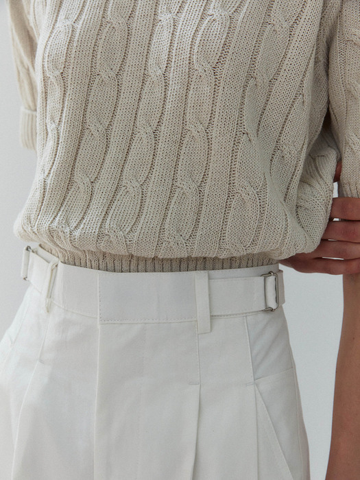 cable half knit ( fog ivory )_from italy