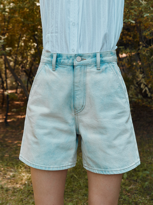 TIE DYE DENIM SHORTS