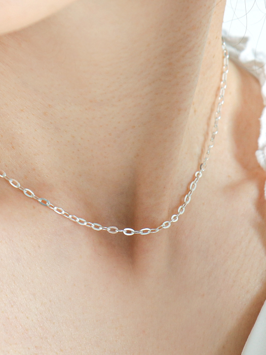 Local Link Chain Silver Necklace In357 [Silver]