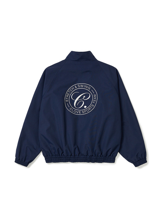 Embroidered Blouson (Navy)