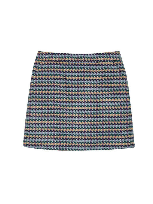 Check Mini Skirt in Multi VW2AS483-7E