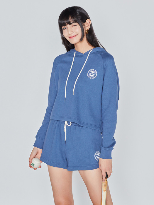 CROP HOODIE (BLUE)