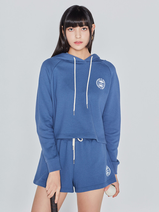 CROP HOODIE (BLUE)