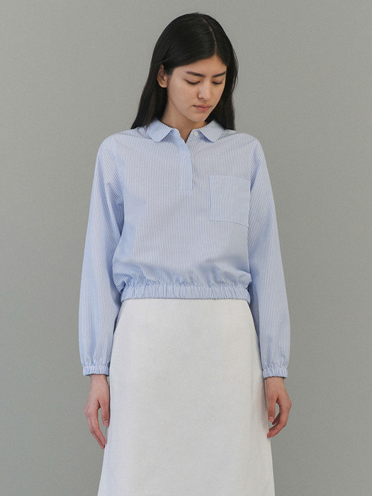 Vie banding blouse (Blue stripe)