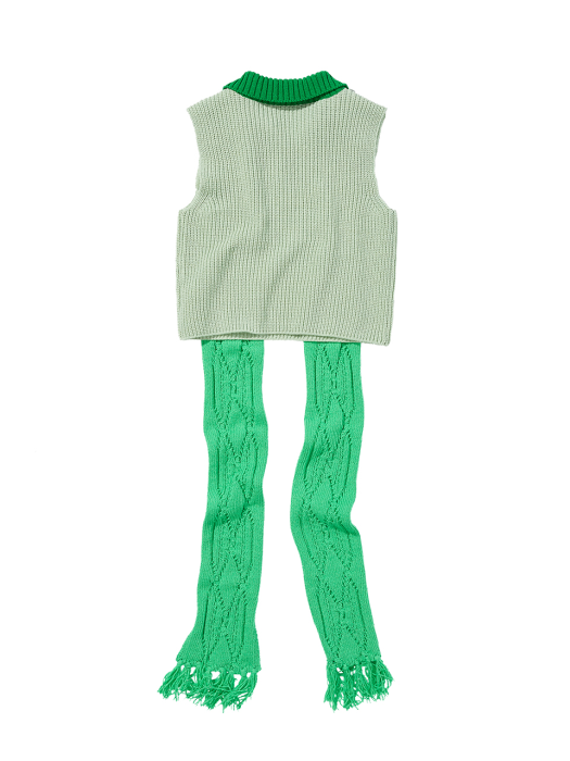 (WOMEN) PAOLA SCARF SLEEVELESS TOP atb892w(GREEN)