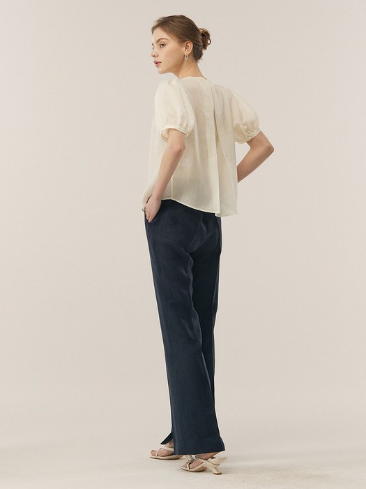 [Linen] Semi-wide Linen Pants _ 2color