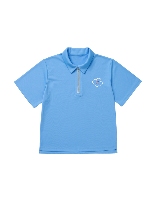 Hello LaLa Zip Up T-Shirts (헬로 라라 집업 티셔츠) [Blue]