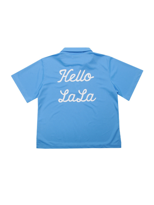 Hello LaLa Zip Up T-Shirts (헬로 라라 집업 티셔츠) [Blue]