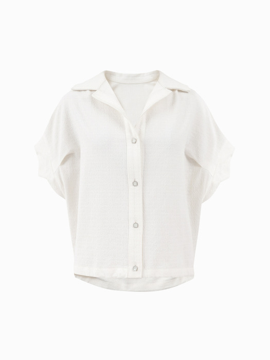 TWISTED SLEEVE SHIRT BLOUSE [IVORY]