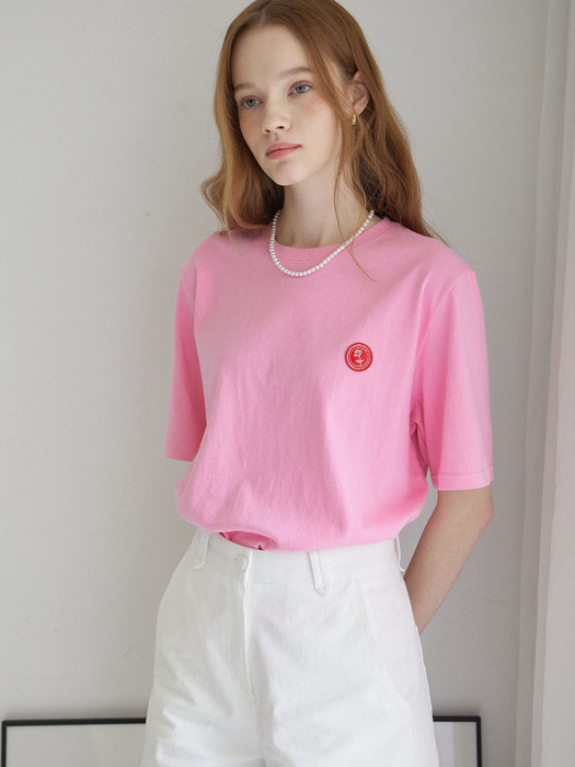 Rose Wappen T-shirt - Pink