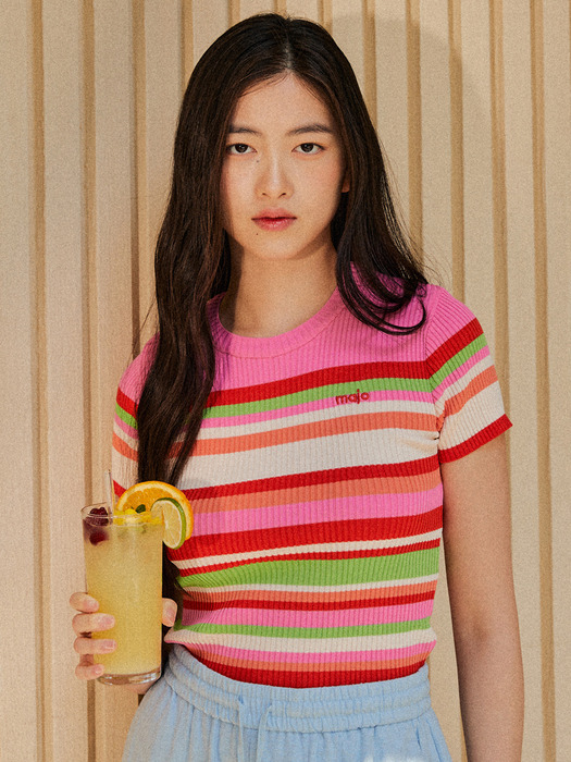 Aloha Stripe Knit [Pink]