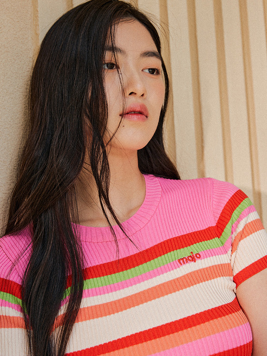 Aloha Stripe Knit [Pink]