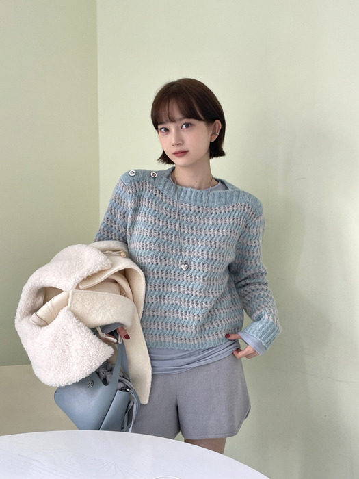 Wool Blended Knit Shorts  Light Grey (WE385UC152)