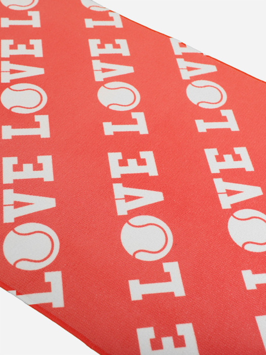 LOVE Tennis Sports Waffle Towel_Red