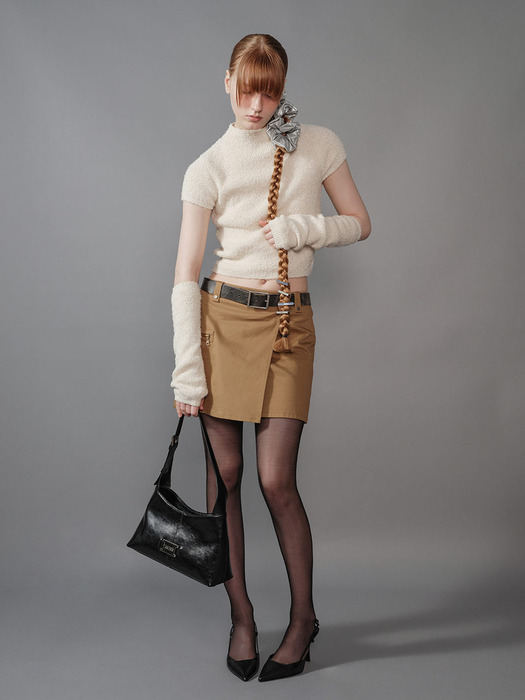 Zipper Pocket Skirt in Camel VW3AS323-92