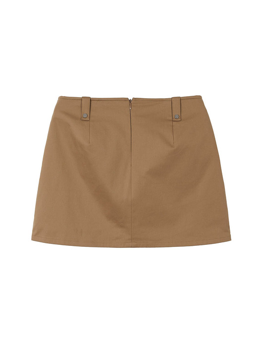 Zipper Pocket Skirt in Camel VW3AS323-92