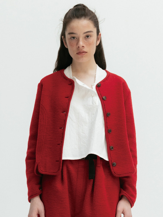 Via Joan knitted Jacket (Red)