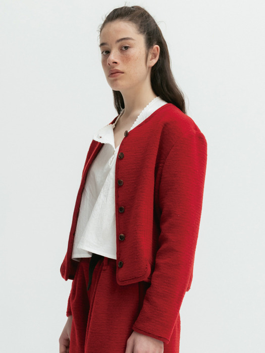 Via Joan knitted Jacket (Red)