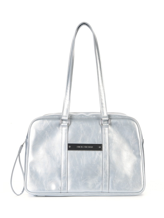 CRYSTAL LEATHER BOSTON BAG_BLACK