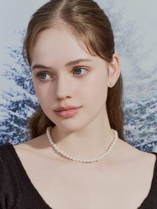 mararet ribbon pearl necklace