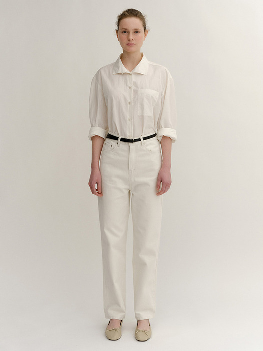SS24 Despina Cotton Jeans Off-White