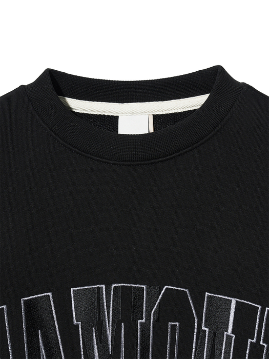 LAMOUR Big Embroidery Stitch Sweatshirt T87 Black