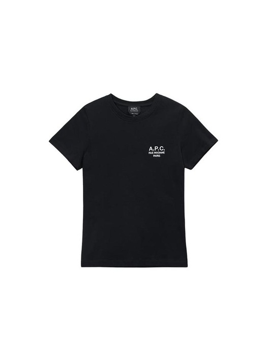 아페쎄 여성 데니스 로고 반팔 티셔츠 블랙 COEZCF26842-LZZ