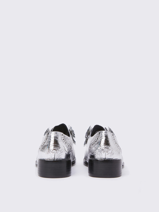 [김나영 착용] Spangle flower loafer(silver)_DG1DS24017SVX