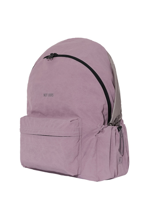 Recycled nylon hoodie backpack | Lilac