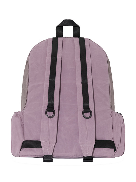 Recycled nylon hoodie backpack | Lilac