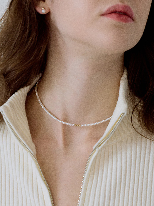 [14K] Piece Pearl Necklace