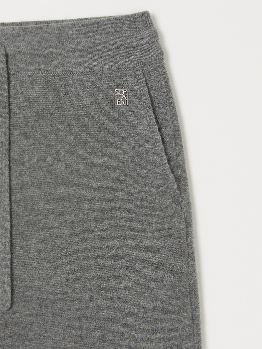 Cashmere 100% Jamie Jogger Knit Pants (Ash Grey)