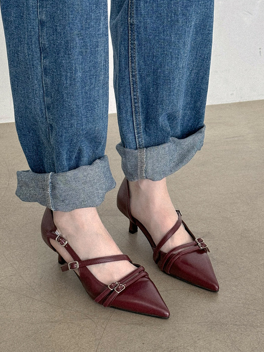 Sharon 버클 스트랩 스틸레토 힐(5cm)_ AOH927 l 3colors