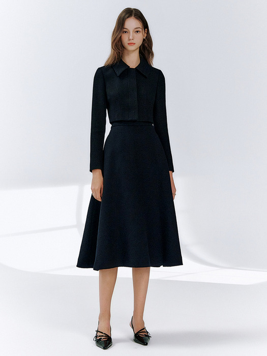 Cecilia tweed midi skirt (3colors)