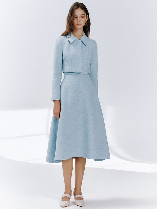 Cecilia tweed midi skirt (3colors)