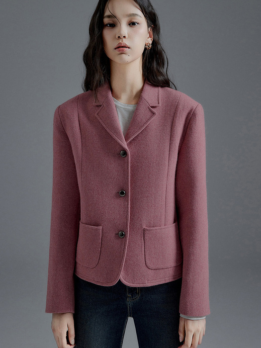 Janet wool melton jacket (3colors)