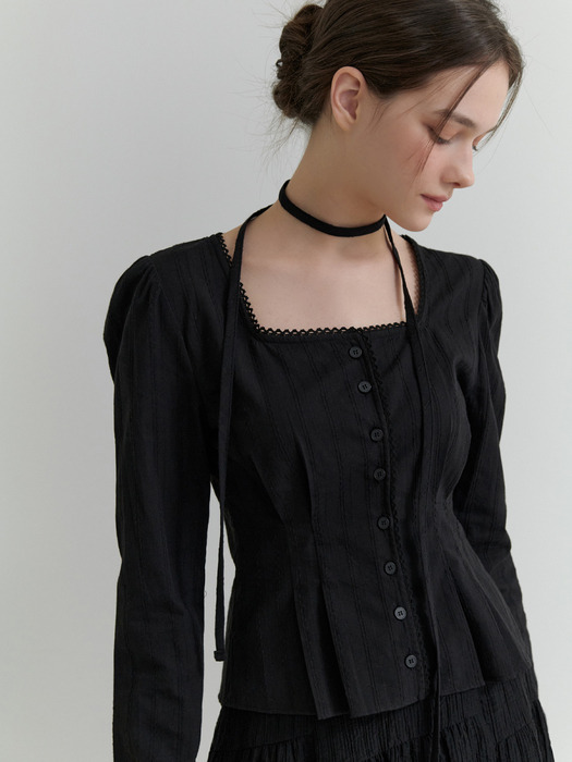 Dittany lace blouse (black)