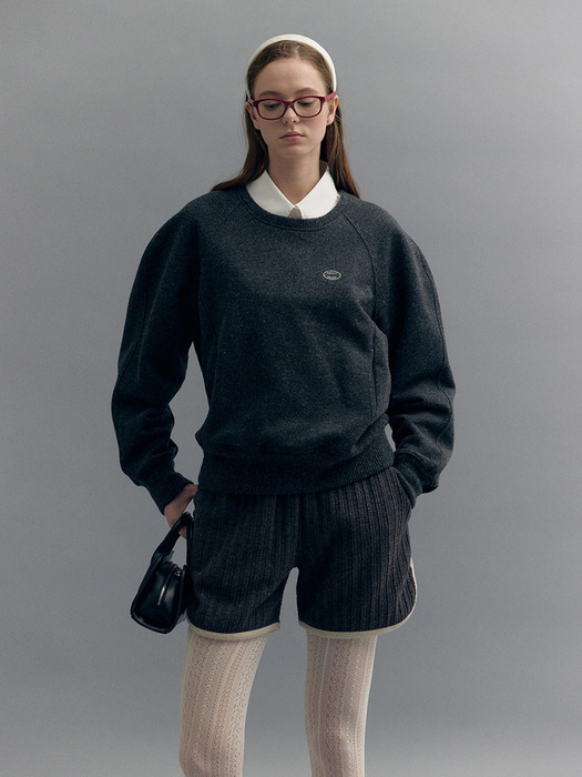 WOOL KNITED VOLUME SWEATSHIRT (dust gray)