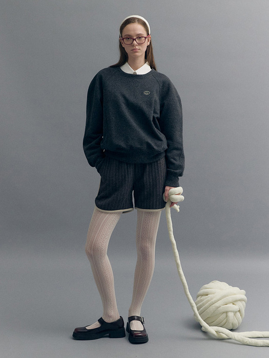 WOOL KNITED VOLUME SWEATSHIRT (dust gray)