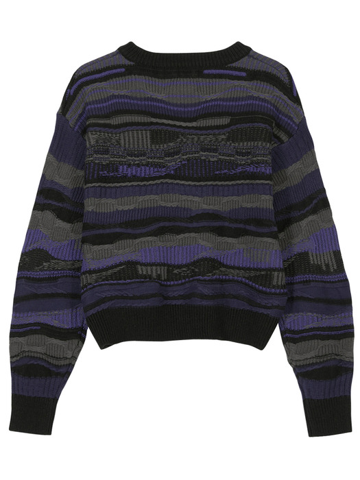 4Mix Knit Sweater (FL-147_Purple)