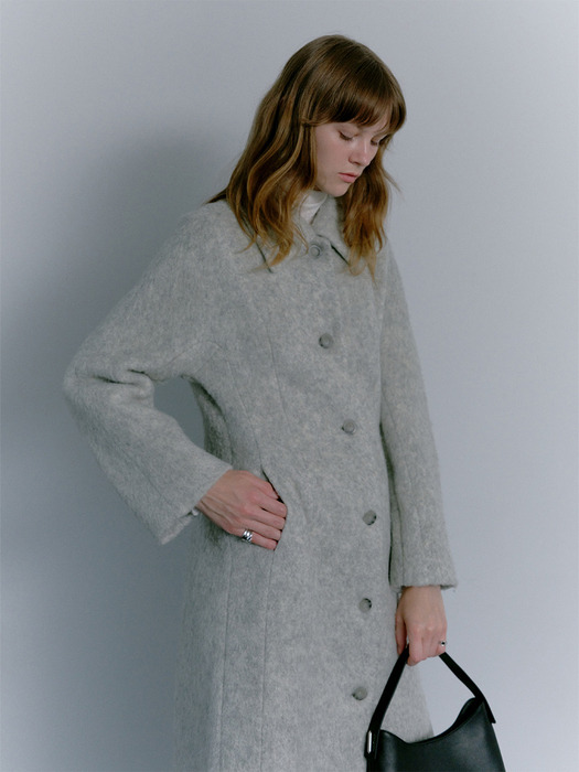 Mohair Slime Line Single Long Coat KW4WH4280_AE