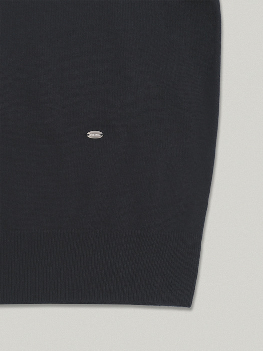 STEADY V NECK KNIT [NAVY]